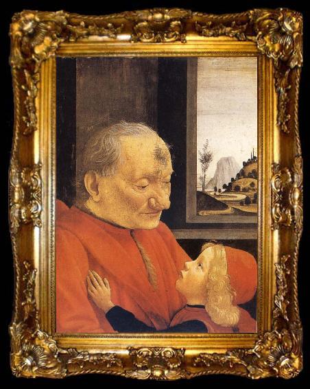 framed  GHIRLANDAIO, Domenico Old Man and Young Boy, ta009-2